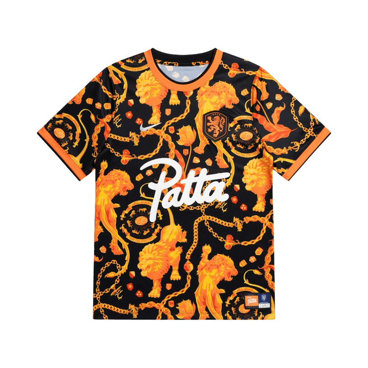 Nike Netherlands x Patta KNVB Pre-Match Jersey "Black/Orange"