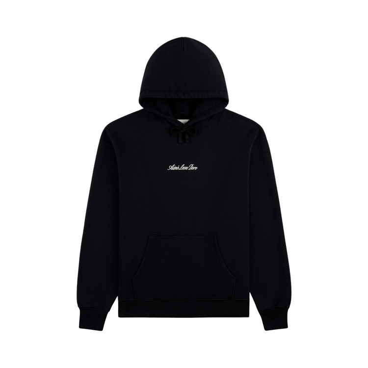 Aimé Leon Dore Embroidered Logo Hoodie "Jet Black"