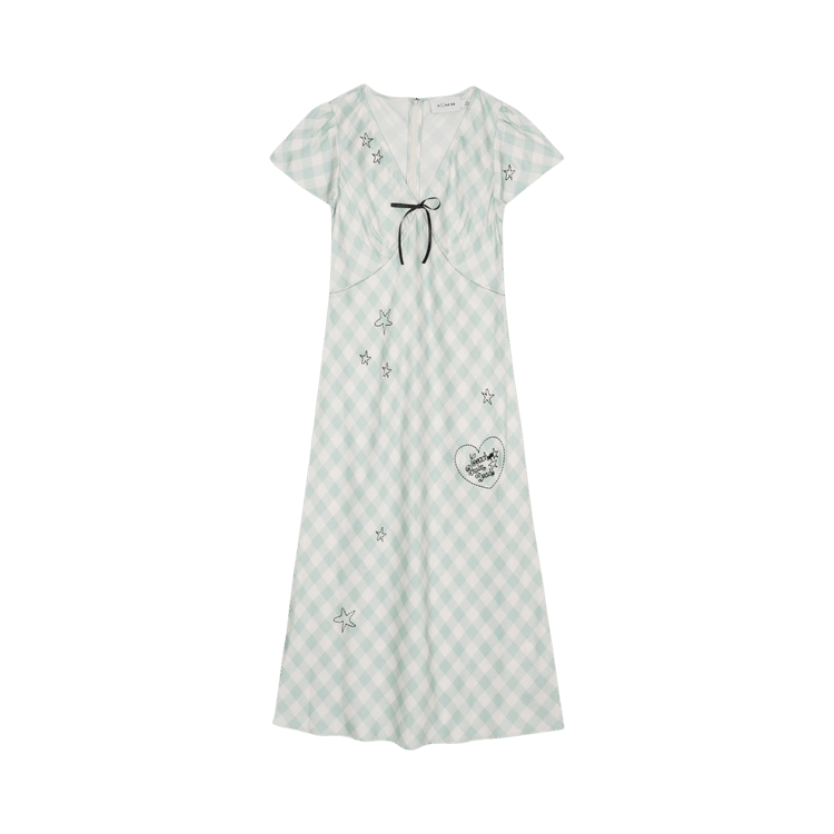 Brain Dead x Coach Embroidered Gingham Dress "Light Green"