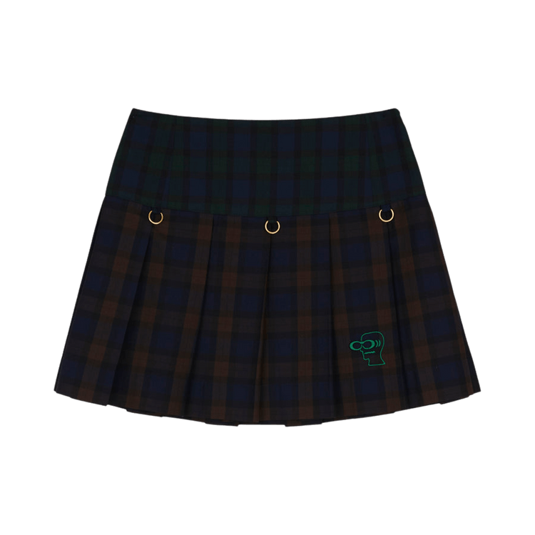 Brain Dead x Coach Mini Plaid Pleated Skirt "Dark Brown"