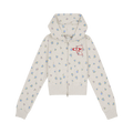 Brain Dead x Coach Shrunken Floral Print Hoodie "Heather Grey"