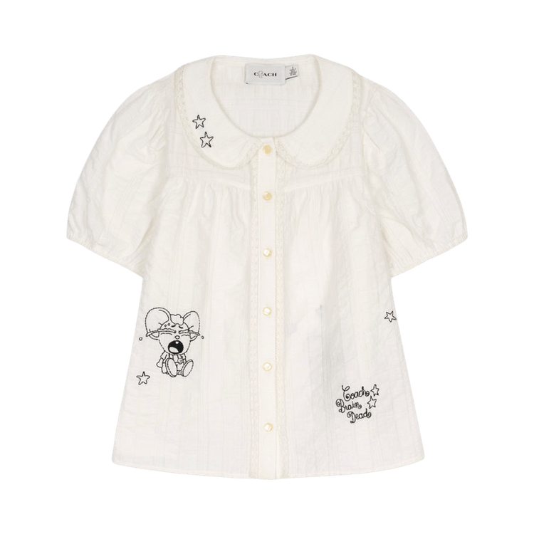 Brain Dead x Coach Embroidered Button Down Blouse "White"