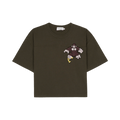 Brain Dead x Coach Cropped Football T-Shirt "Dark Grey"