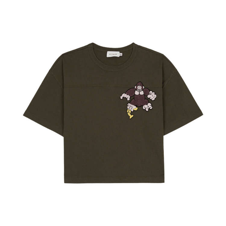 Brain Dead x Coach Cropped Football T-Shirt "Dark Grey"