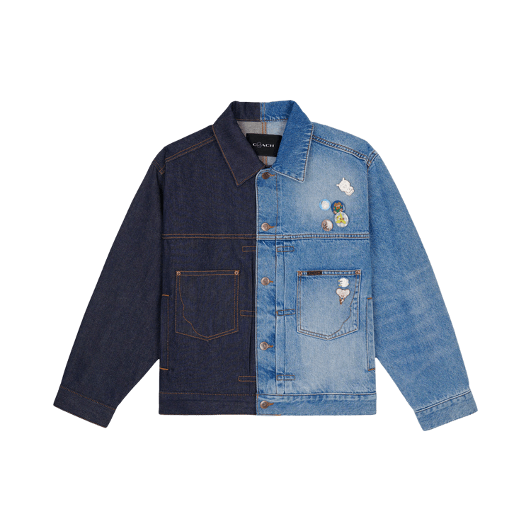 Brain Dead x Coach Split Denim Jacket "Blue Multicolor"
