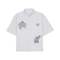 Brain Dead x Coach Striped Camp Shirt "Blue Stripe"