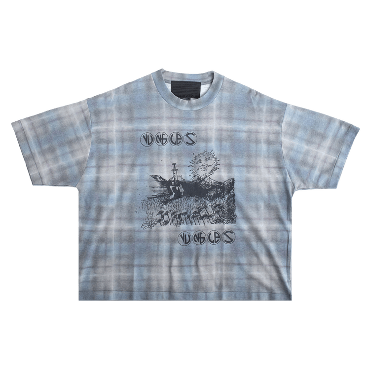 Jungles Field Of Daisies Tee "Plaid Blue Tartan"