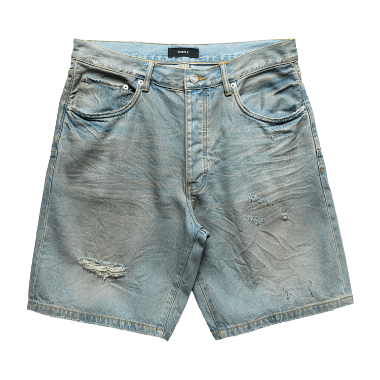 PURPLE BRAND P059 Dirty Vintage Short "Light Indigo"