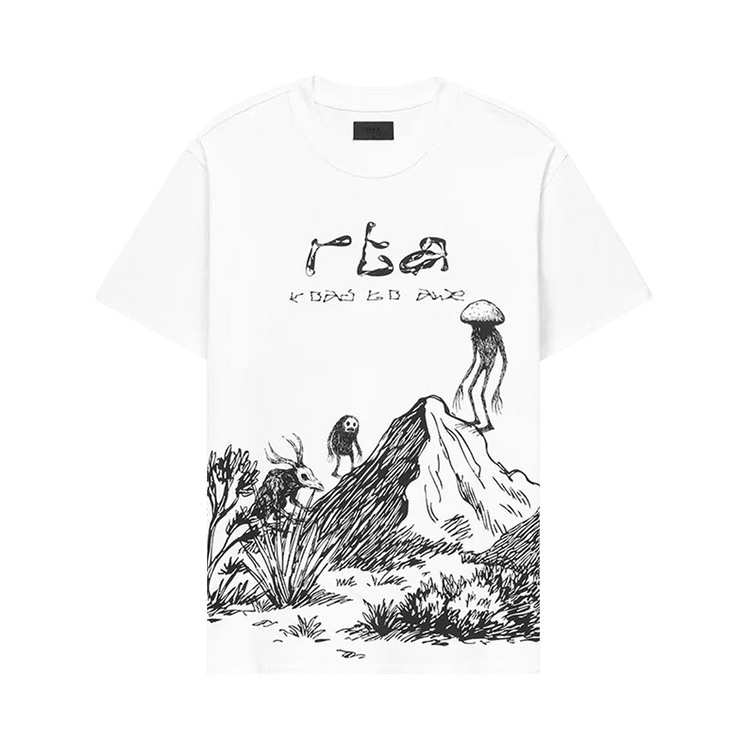 RtA Colin Oversized Short-Sleeve Tee "White Creature Scenery"
