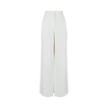 Ferragamo Wide-Leg Linen Pants "White"