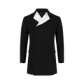 Ferragamo Silk Trimmed Double-Breasted Blazer "Black"