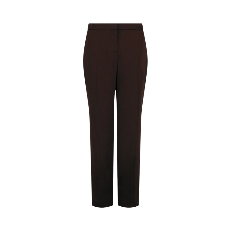 Alexander McQueen Satin Straight Leg Pants "Chocolate"