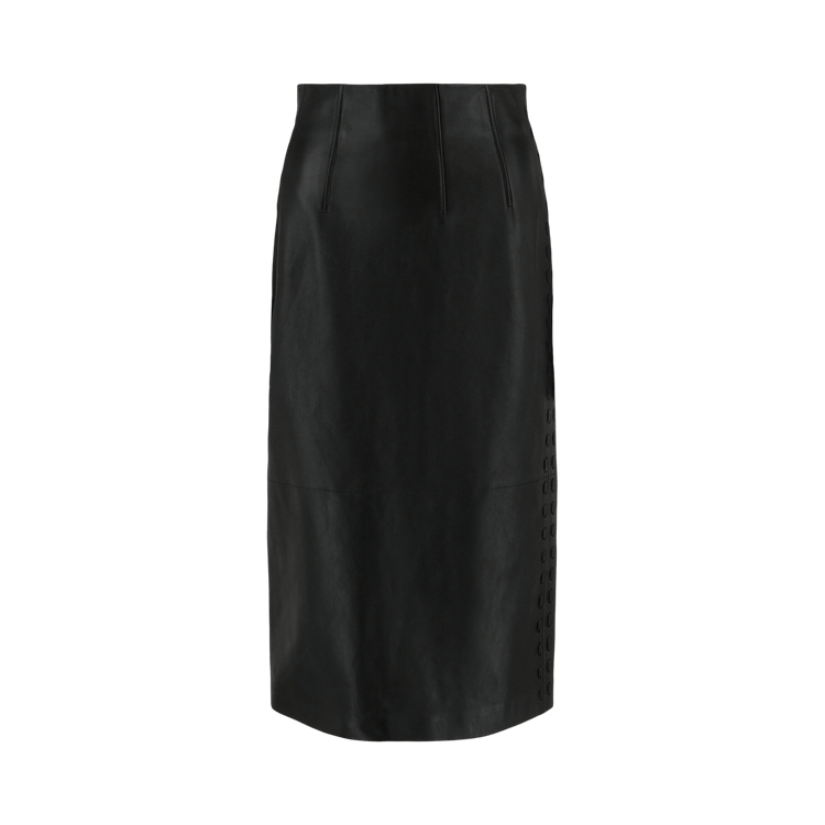 Alexander McQueen Leather Pencil Skirt "Black"