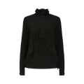 Givenchy Ruffled Silk Blouse "Black"