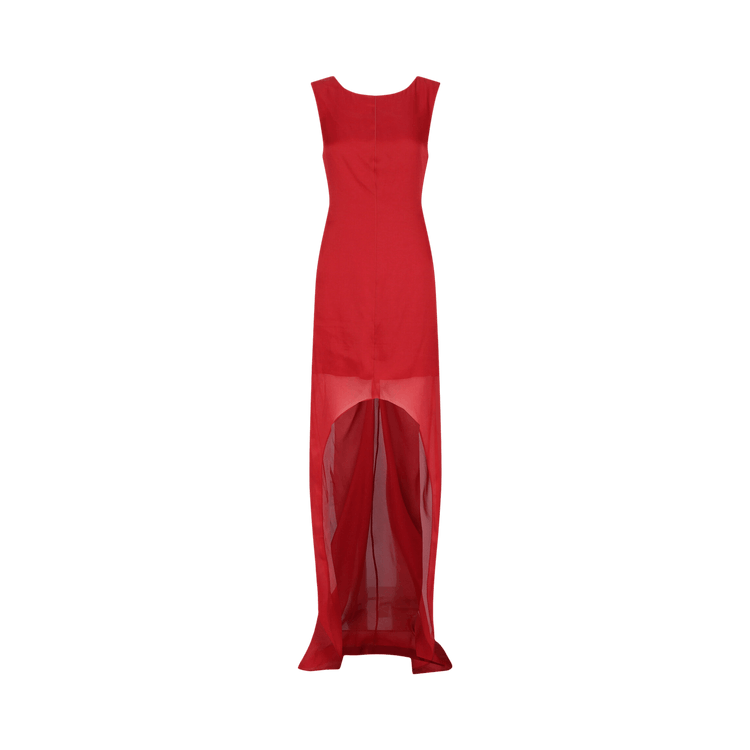 Givenchy Hi Low Dress With Big Bows "Cherry"