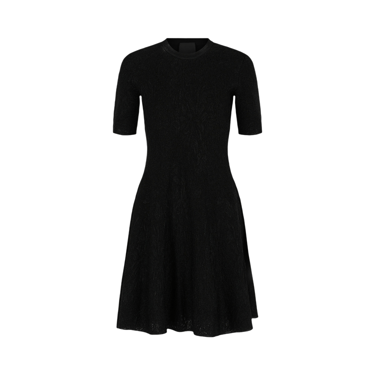 Givenchy Dress In Lurex With Floral Jacquard "Black"