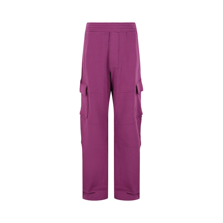 Givenchy Brushed-Cotton Arched Cargo Pants "Grape"