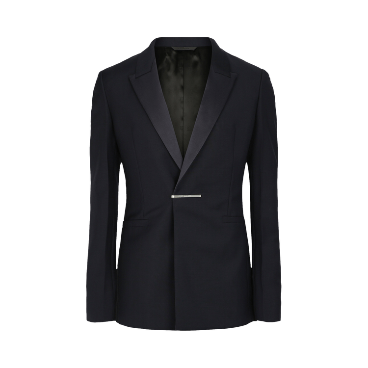 Givenchy Evening Jacket With Metal Clip Closure "Night Blue"