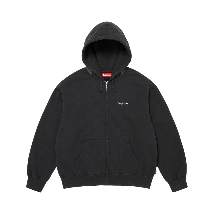 Supreme Paris Is Burning Zip Up Hooded Sweatshirt "Black"