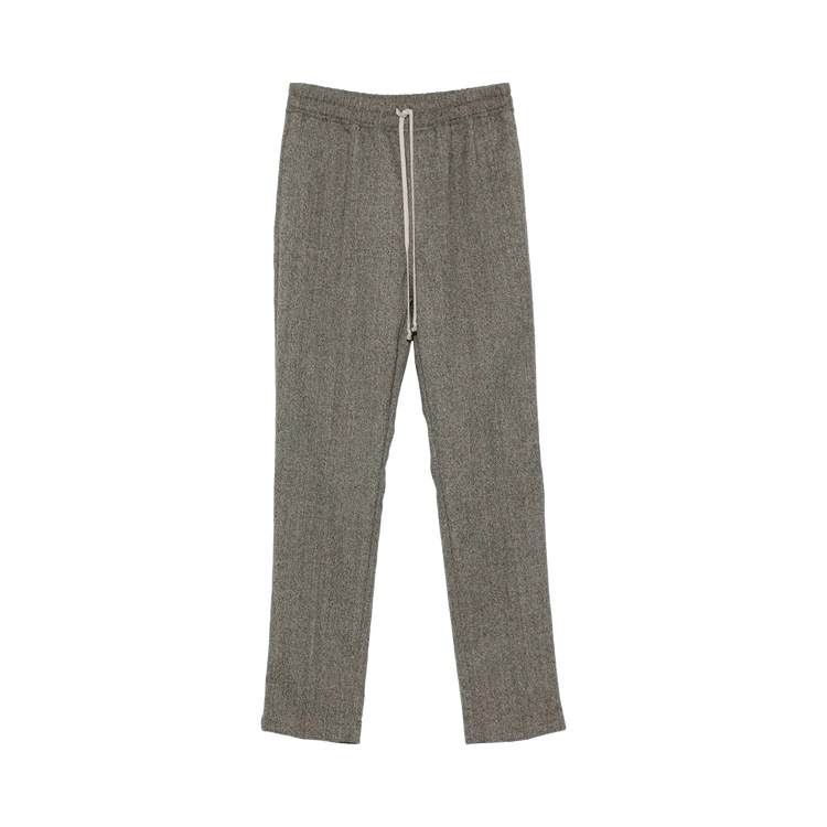Rick Owens Drawstring Slim Long Pants "Black Melange"