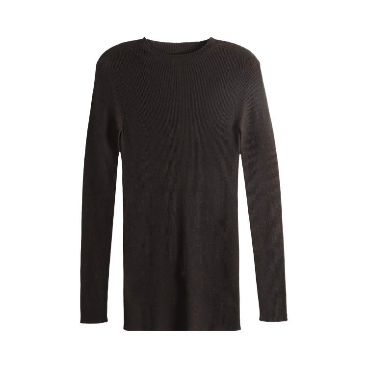 Rick Owens Ribbed Round Neck "Grease"
