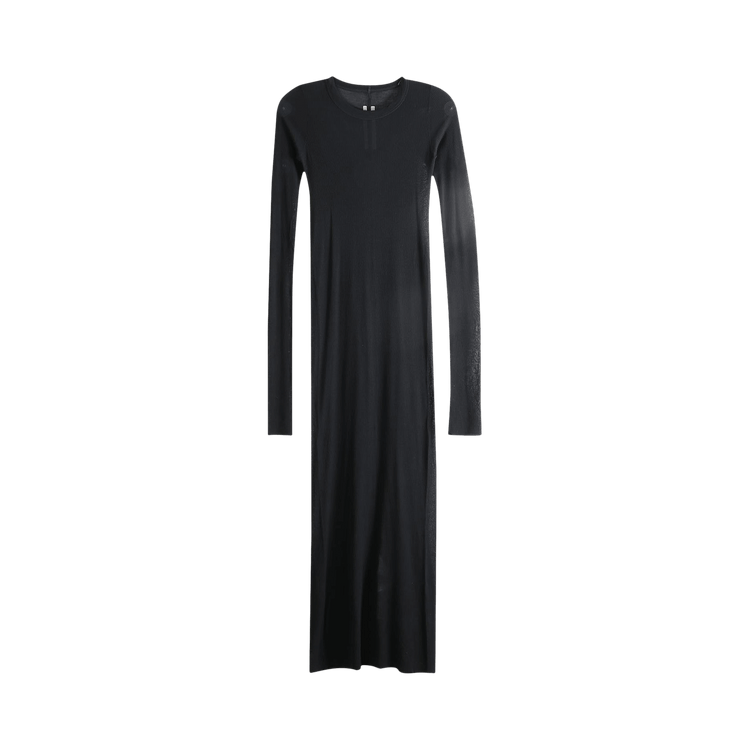 Rick Owens Rib Long-Sleeve Dress "Black"