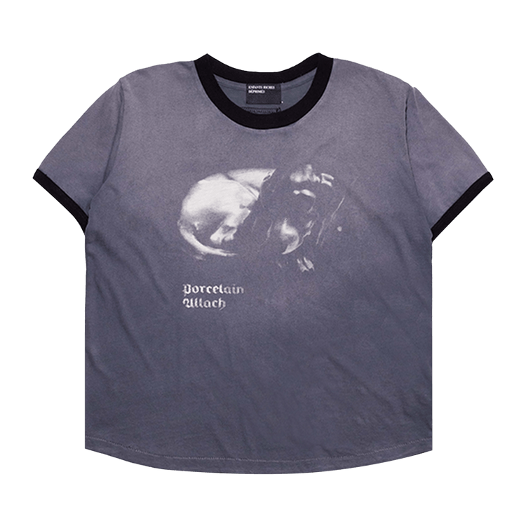 Enfants Riches Déprimés Porcelain Dog Patch Ringer T-Shirt "Charcoal/Black"