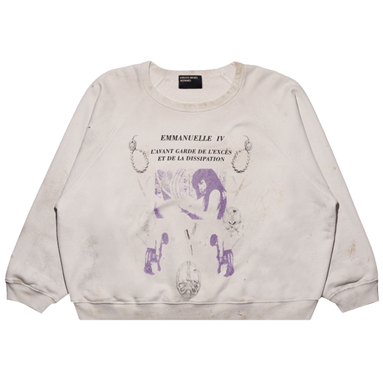 Enfants Riches Déprimés Emmanuelle IV Raglan Crewneck Sweatshirt "Dirty White"