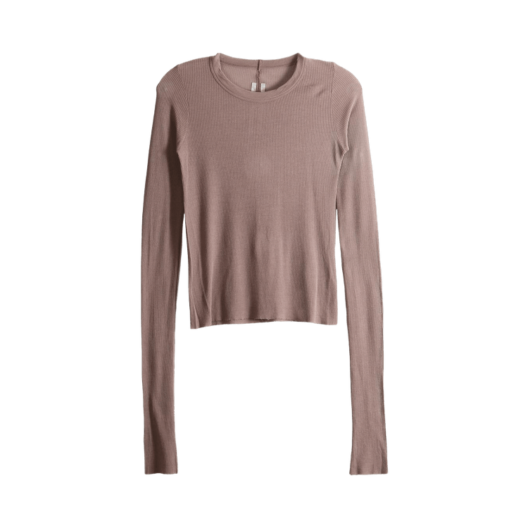 Rick Owens Cropped Rib Long-Sleeve T-Shirt "Grape"