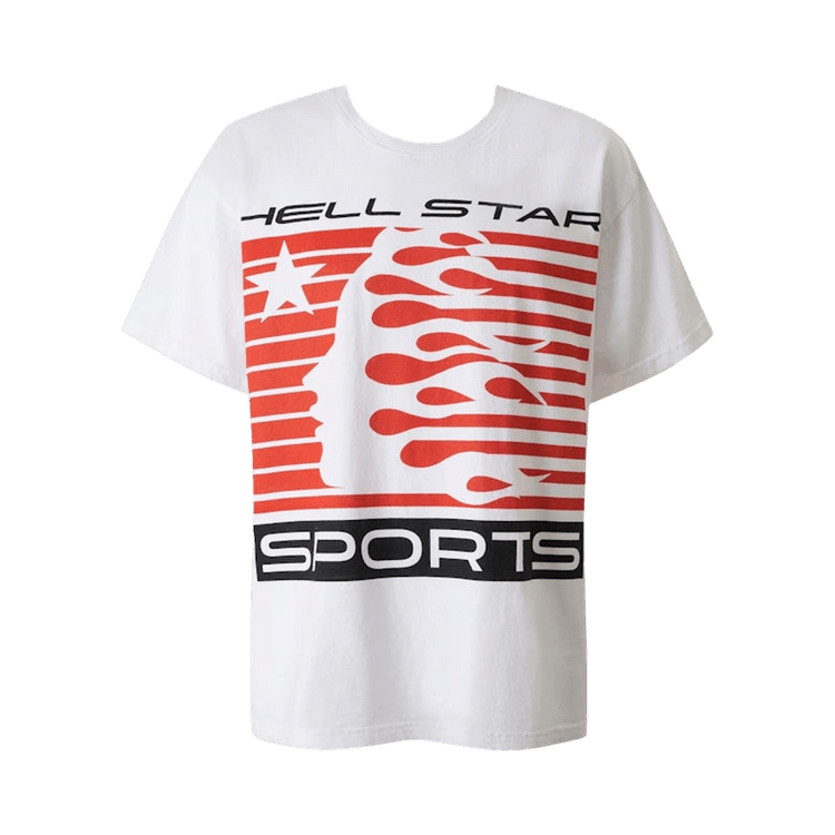 Hellstar Flame Tribal Motion T-Shirt "White"