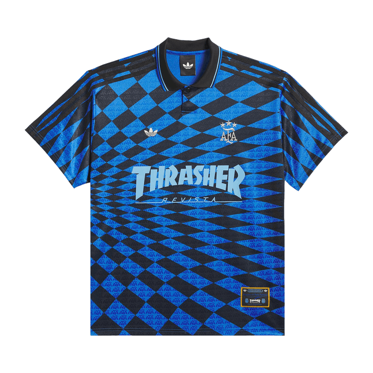 Adidas Argentina x Thrasher Jersey (Asia Sizing) "Black/Blue"