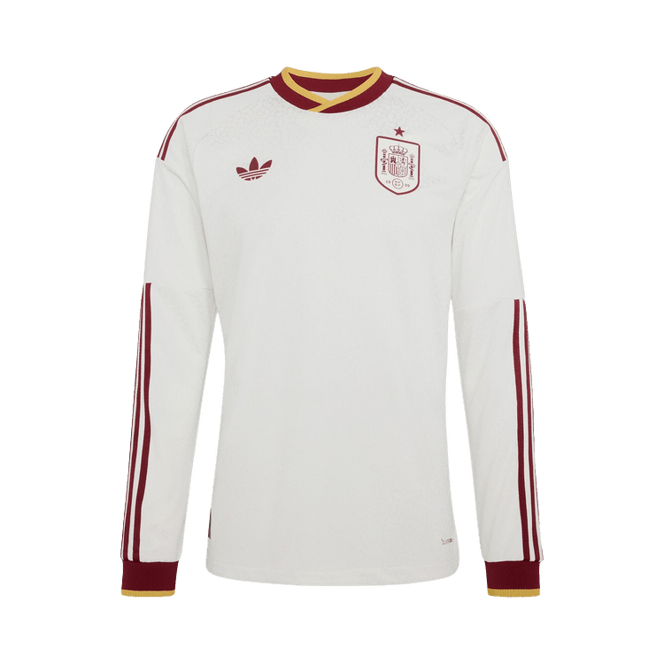 Adidas Spain 26 Away Authentic Long Sleeve Jersey (Asia Sizing) "Off White"
