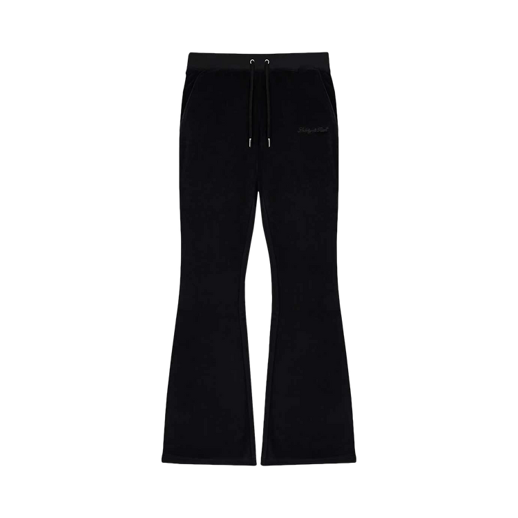 Sporty & Rich Signature Logo Krystal Sweatpants "Black/Crystal"