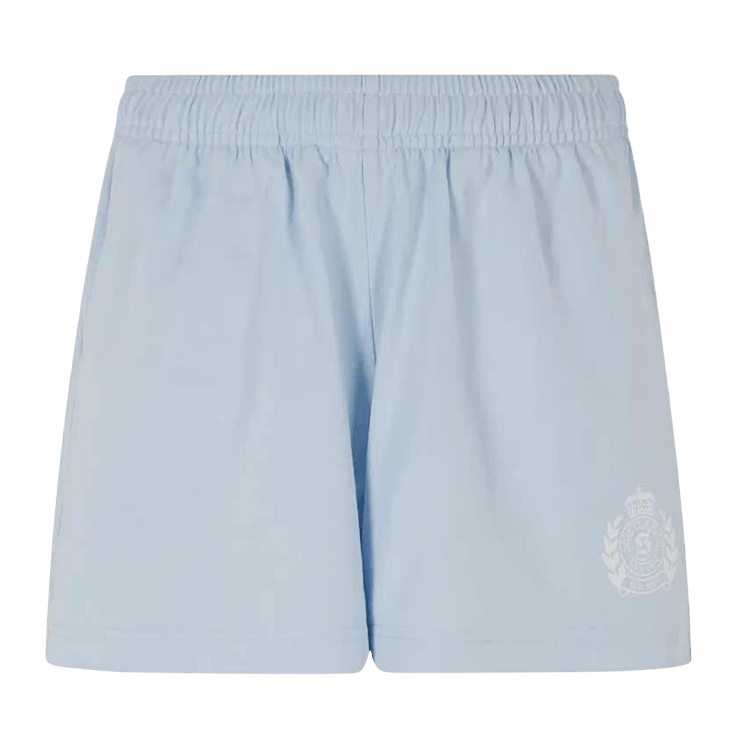 Sporty & Rich NY Crest Disco Shorts "Ciel"