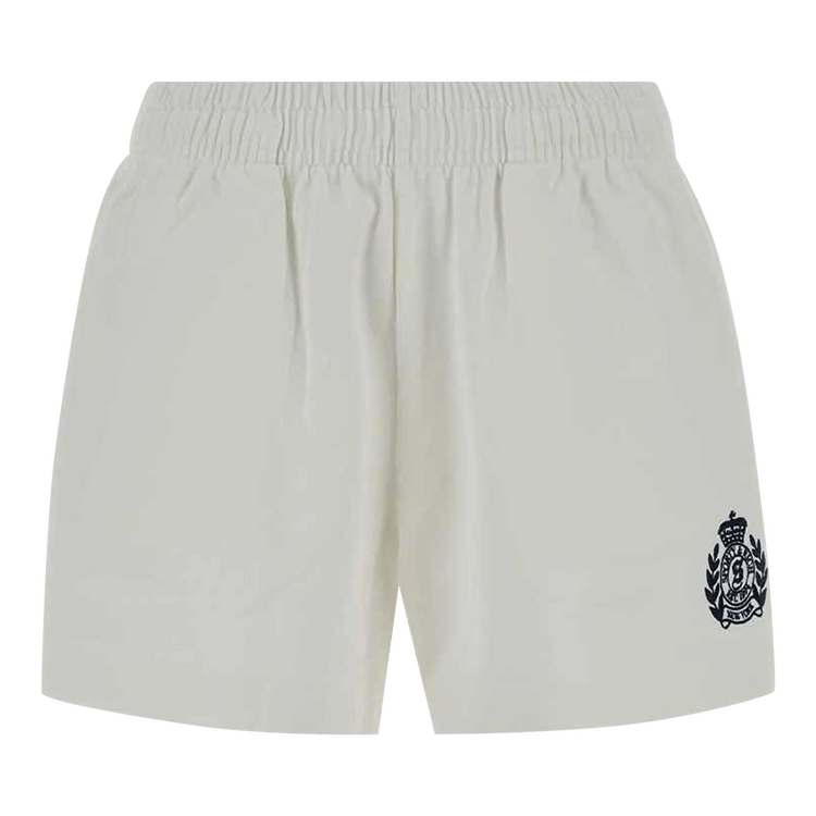 Sporty & Rich NY Crest Embroidered Disco Shorts "White"