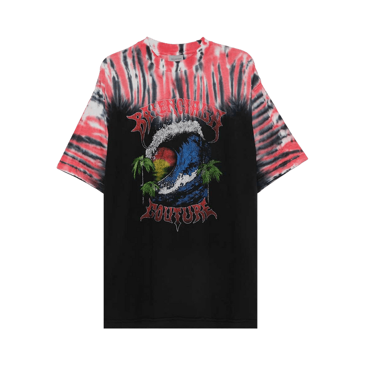 Balenciaga Extreme Tie Dye Medium Fit T-Shirt "Black"