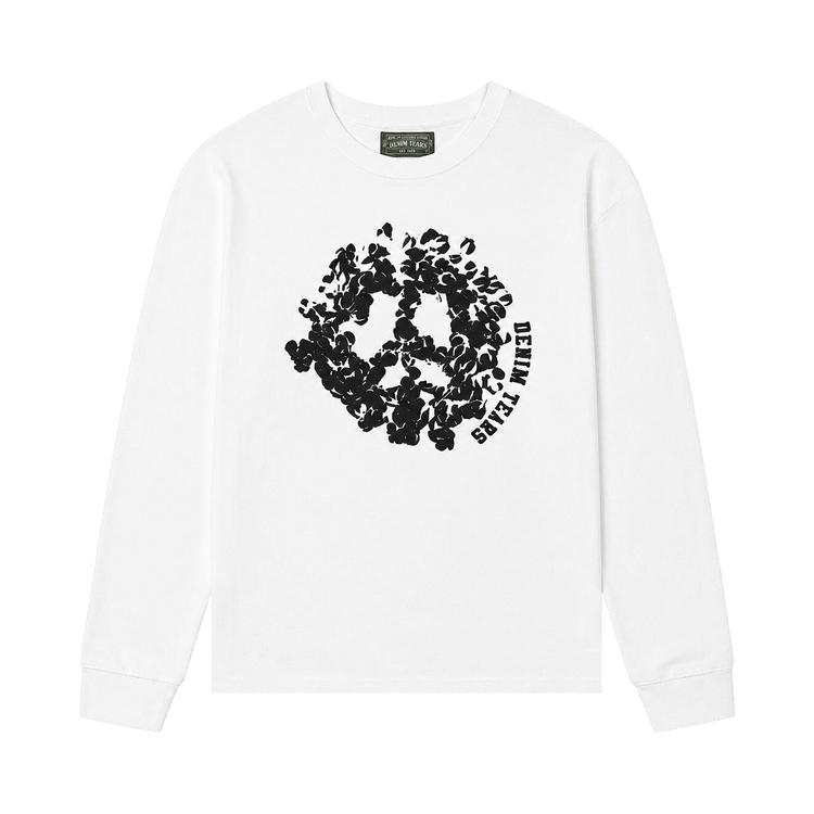 Denim Tears Peace Wreath Long-Sleeve Tee "White/Black"
