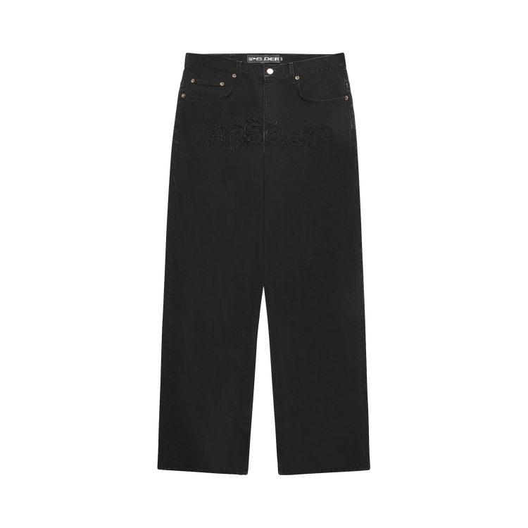 Sp5der Distressed Logo V3 Denim "Black"