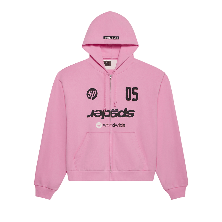 Sp5der Global Web Zip Hoodie "Pink"