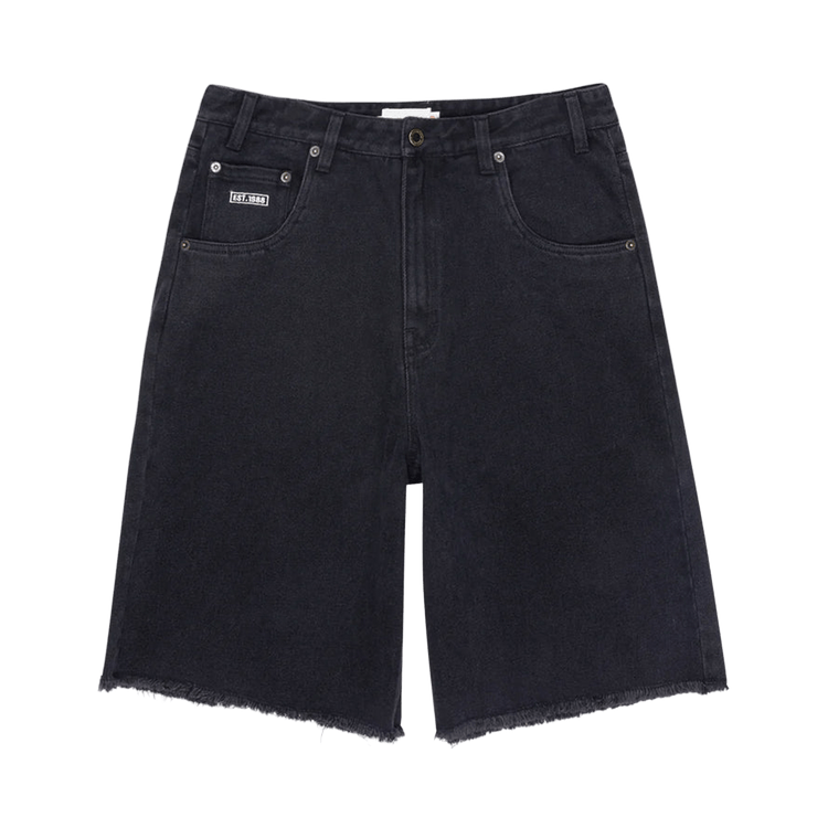 Honor The Gift Frayed Edge 11" Denim Bermudas "Black"