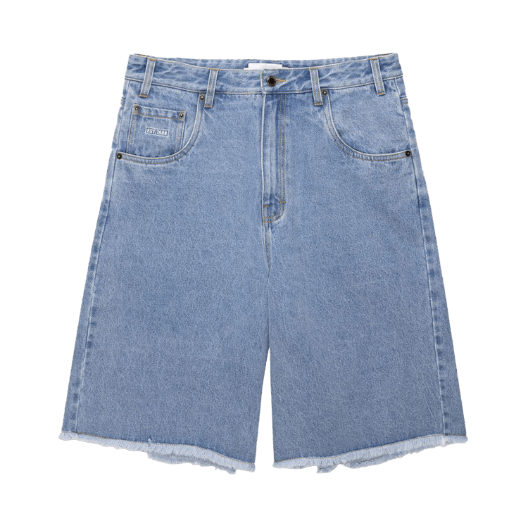 Honor The Gift Frayed Edge 11" Denim Bermudas "Indigo"
