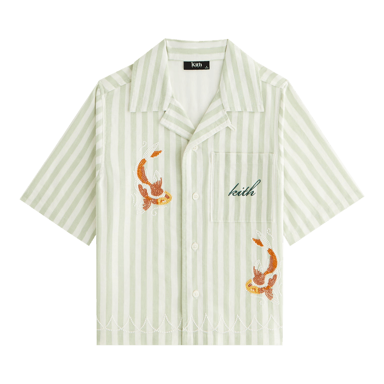 Kith Embroidered Thompson Camp Shirt "Sage"