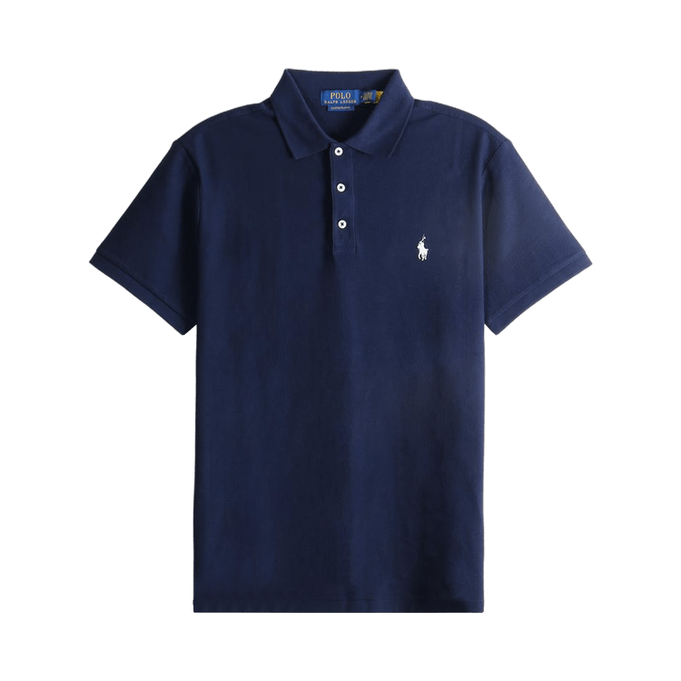 Polo Ralph Lauren Honeycomb Textured Custom Slim Polo Shirt "Cruise Navy"