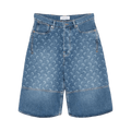 Marine Serre Denim Bermuda "Light Blue"