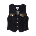 GANNI Neppy Denim Vest "Dark Blue Stone"