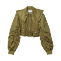 GANNI Duchesse Nylon Fitted Jacket "Boa"