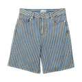 GANNI Light Stripe Denim Shorts "Soft Chambray"