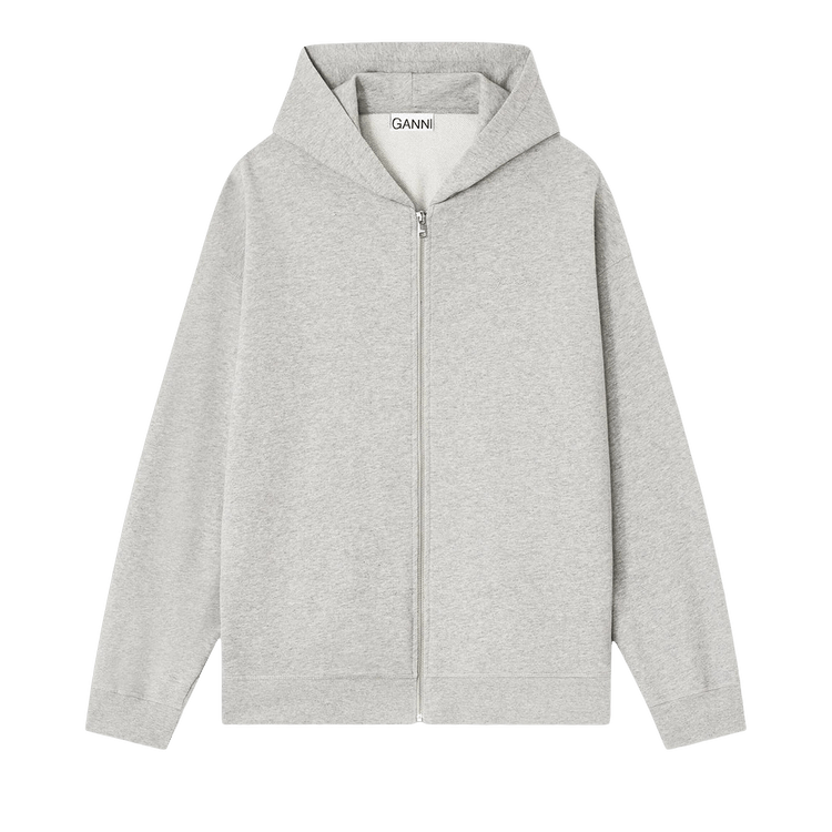 GANNI Isoli Teddy Oversized Zip Hoodie "Paloma Melange"