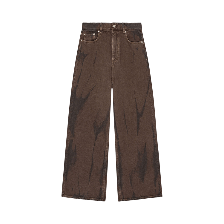 GANNI Overdyed Heavy Denim Baggy Jeans "Chicory Coffee"