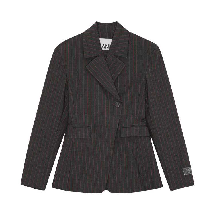 GANNI Stretch Stripe Blazer "Phantom"